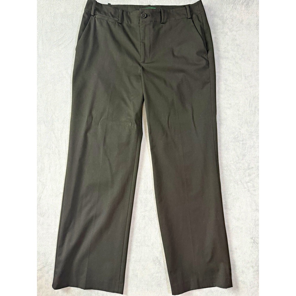 Lauren Ralph Lauren Women's Sanderson Black Trousers Pants Size 12 Career Office